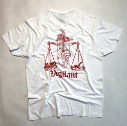 T-Shirt VIGILANT biały